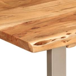 Masă de bucătărie, 110x50x76 cm, lemn masiv de acacia, 5 image