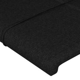 Tăblie de pat cu led, negru, 93x16x118/128 cm, textil, 5 image