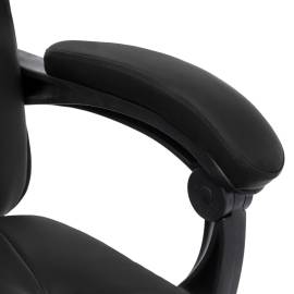 Scaun de birou, negru, piele ecologică, 8 image
