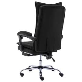 Scaun de birou, negru, piele ecologică, 4 image
