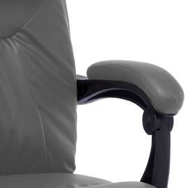 Scaun de birou cu masaj, antracit, piele ecologică, 7 image