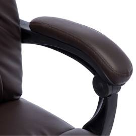 Scaun de birou cu masaj, maro, piele ecologică, 7 image