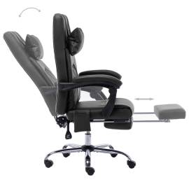 Scaun de birou cu masaj, negru, piele ecologică, 5 image