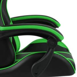 Scaun de racing, negru și verde, piele ecologică, 5 image