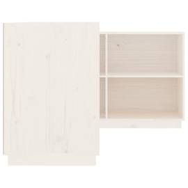 Birou, alb, 110x50x75 cm, lemn masiv de pin, 8 image