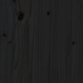 Birou, negru, 110x50x75 cm, lemn masiv de pin, 10 image