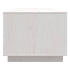 Măsuță de cafea, alb, 110x50x40 cm, lemn masiv de pin, 7 image