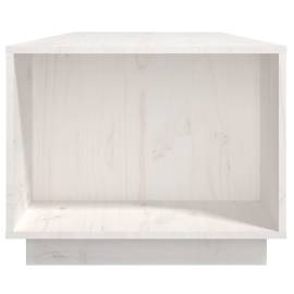 Măsuță de cafea, alb, 110x50x40 cm, lemn masiv de pin, 7 image