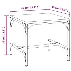 Mese laterale, 2 buc. stejar maro 40x40x35 cm lemn prelucrat, 10 image