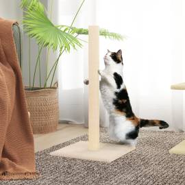 Stâlp de zgâriere pentru pisici, crem, 35x35x70 cm