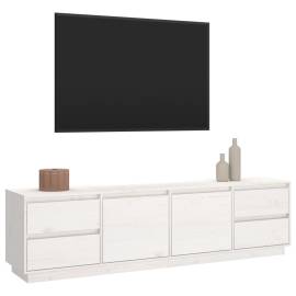 Comodă tv, alb, 176x37x47,5 cm, lemn masiv de pin, 4 image