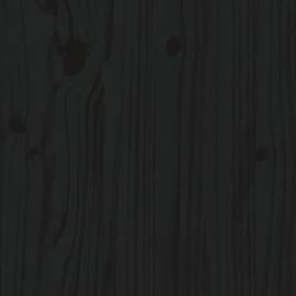 Noptieră, negru, 50x34x50 cm, lemn masiv de pin, 10 image