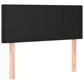 Tăblie de pat cu led, negru, 90x5x78/88 cm, piele ecologică, 4 image