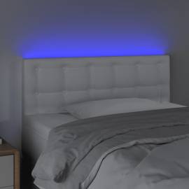 Tăblie de pat, alb, 80x5x78/88 cm, piele ecologică, 3 image