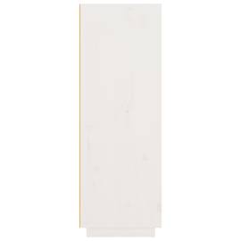 Dulap înalt, alb, 89x40x116,5 cm, lemn masiv de pin, 4 image