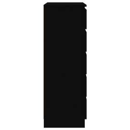 Dulap cu sertar, negru, 60x36x103 cm, lemn prelucrat, 8 image