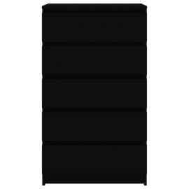 Dulap cu sertar, negru, 60x36x103 cm, lemn prelucrat, 6 image