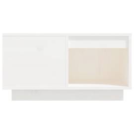 Măsuță de cafea, alb, 60x61x32,5 cm, lemn masiv de pin, 5 image