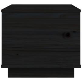 Măsuță de cafea, negru, 40x50x35 cm, lemn masiv de pin, 6 image