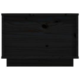 Măsuță de cafea, negru, 40x50x35 cm, lemn masiv de pin, 7 image