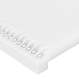 Tăblie de pat cu led, alb, 180x5x78/88 cm, piele ecologică, 5 image