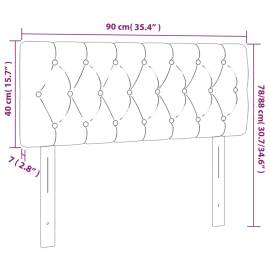 Tăblie de pat cu led, albastru, 90x7x78/88 cm, textil, 6 image