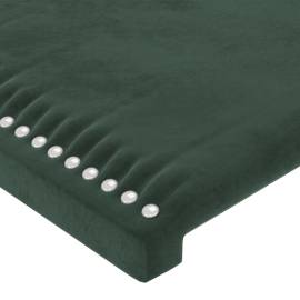 Tăblie de pat cu led, verde închis, 83x16x118/128 cm, catifea, 5 image