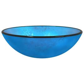 Chiuvetă din sticlă securizată, albastru, 42x14 cm, 2 image