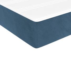 Saltea de pat cu arcuri, albastru închis, 100x200x20cm, catifea, 5 image