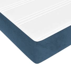 Saltea de pat cu arcuri, albastru închis, 120x200x20 , catifea, 5 image