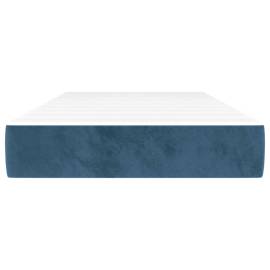 Saltea de pat cu arcuri, albastru închis, 90x190x20 cm catifea, 3 image