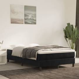 Saltea de pat cu arcuri, negru, 120x200x20 cm, catifea