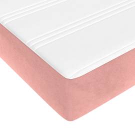 Saltea de pat cu arcuri, roz, 180x200x20 cm, catifea, 5 image