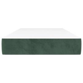 Saltea de pat cu arcuri, verde închis, 100x200x20 cm, catifea, 3 image