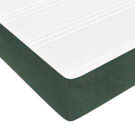 Saltea de pat cu arcuri, verde închis, 180x200x20 cm, catifea, 5 image