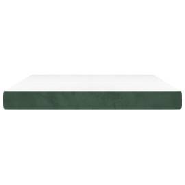 Saltea de pat cu arcuri, verde închis, 180x200x20 cm, catifea, 3 image