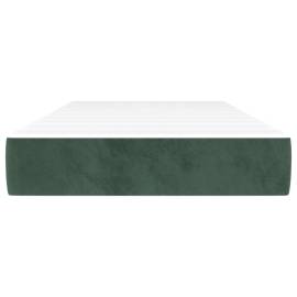 Saltea de pat cu arcuri, verde închis, 90x190x20 cm, catifea, 3 image
