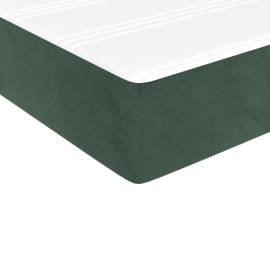 Saltea de pat cu arcuri, verde închis, 90x200x20 cm, catifea, 5 image