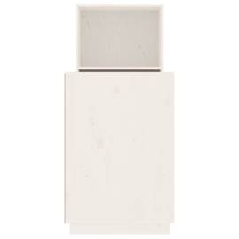 Birou, alb, 110x53x117 cm, lemn masiv de pin, 8 image