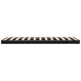 Cadru de pat, negru, 90x200 cm, lemn masiv de pin, 6 image