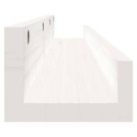 Rafturi de perete, 2 buc., alb, 80x12x9 cm, lemn masiv de pin, 5 image