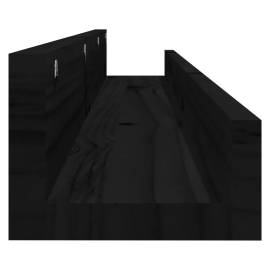 Rafturi de perete, 2 buc., negru, 110x12x9 cm, lemn masiv pin, 5 image