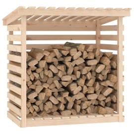 Rastel pentru lemne de foc, 108x73x108 cm, lemn masiv de pin, 4 image