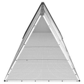 Cușcă pentru iepuri, antracit 403,5x80,5x71 cm oțel galvanizat, 4 image