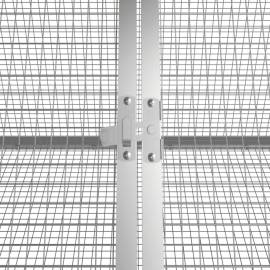 Cușcă pentru iepuri, gri, 504,5x80,5x71 cm, oțel galvanizat, 5 image