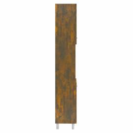 Dulap de baie, stejar fumuriu, 30x30x179 cm, lemn prelucrat, 7 image