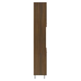 Dulap de baie, stejar maro, 30x30x179 cm, lemn compozit, 7 image
