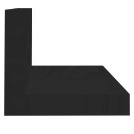 Rafturi de perete, 2 buc., negru, 50x11x9 cm, lemn masiv de pin, 4 image