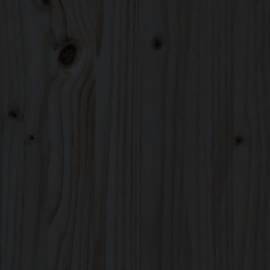 Scaune, 2 buc., negru, 40x40x75 cm, lemn masiv de pin, 8 image