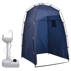 Suport portabil de camping, pentru spălat mâini, cu cort, 20 l